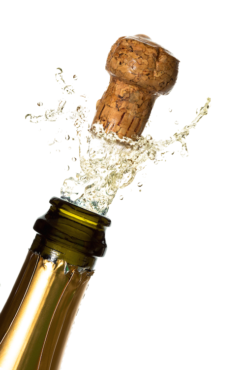 Champagne Popping Photo PNG Image