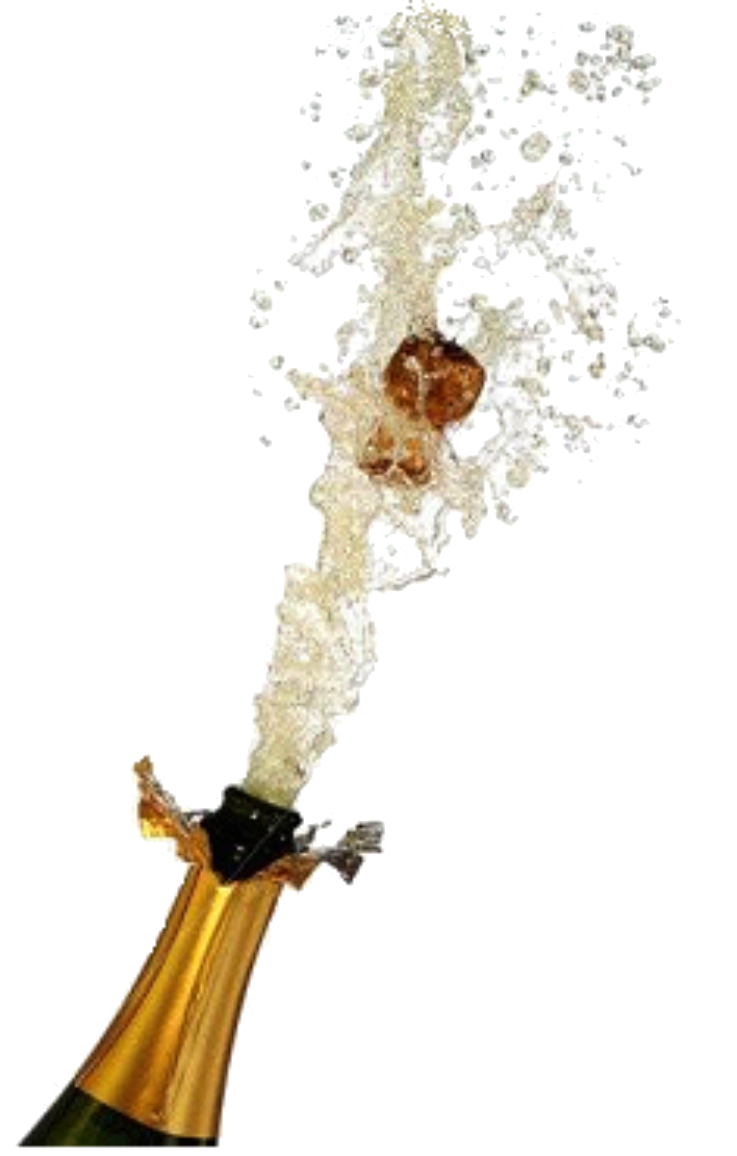 Champagne Popping Transparent Image PNG Image