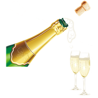 Champagne Popping PNG Image