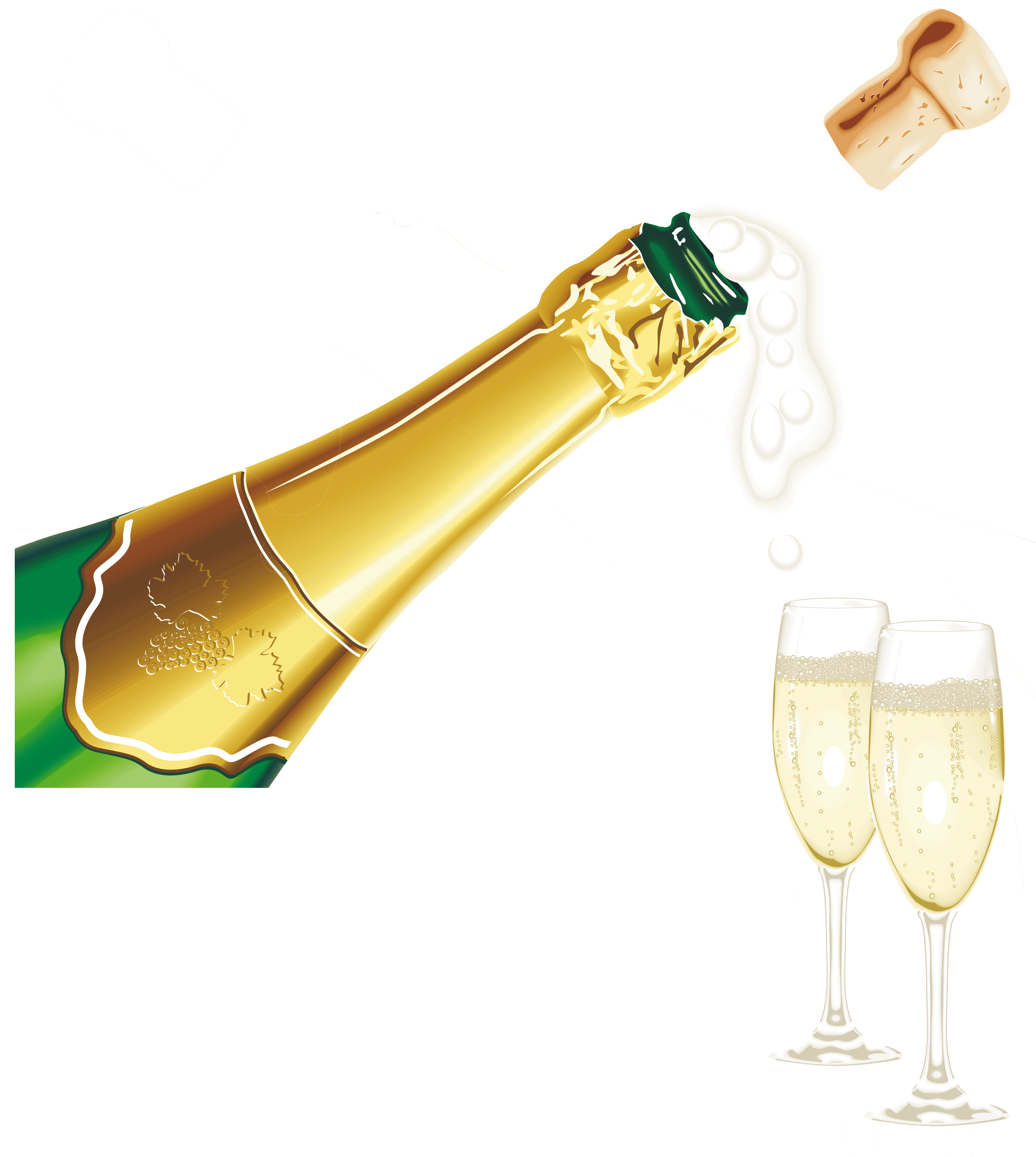 Champagne Popping PNG Image