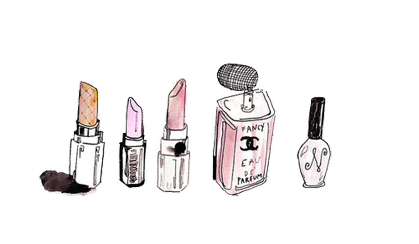 Concealer Lipstick Chanel Perfume Various Cosmetics Cartoon PNG Image