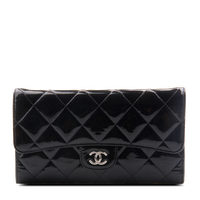 Patent Leather Purse Wallet Black Handbag Chanel Transparent PNG Image