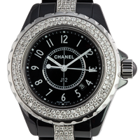 Chronograph Diamond Watch Jaeger-Lecoultre J12 Chanel PNG