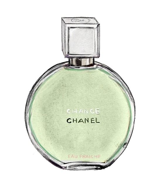 No. Painted Texture Perfume Bottle Coco Chanel PNG Image