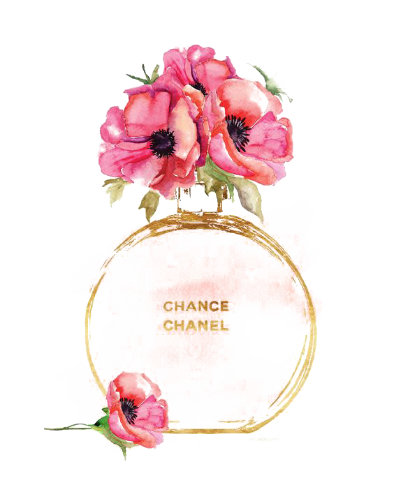 No. Perfume Watercolor Printmaking Flowers Painting Chanel PNG Image