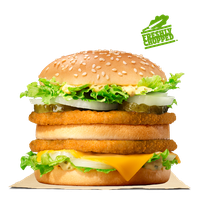 King Whopper Hamburger Big Fries Cheeseburger French Transparent PNG Image