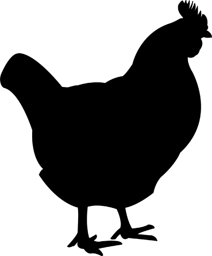 Black Siluete Chicken Png Image PNG Image