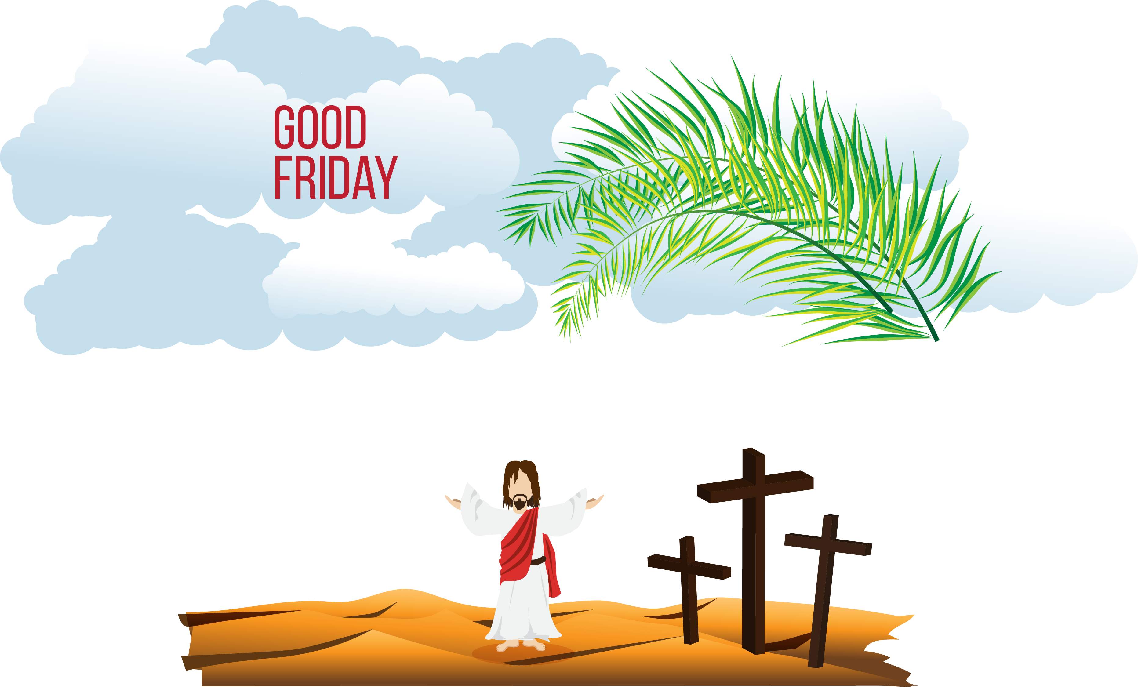 Vector Christian Of Cross Illustration Jesus Calvary PNG Image