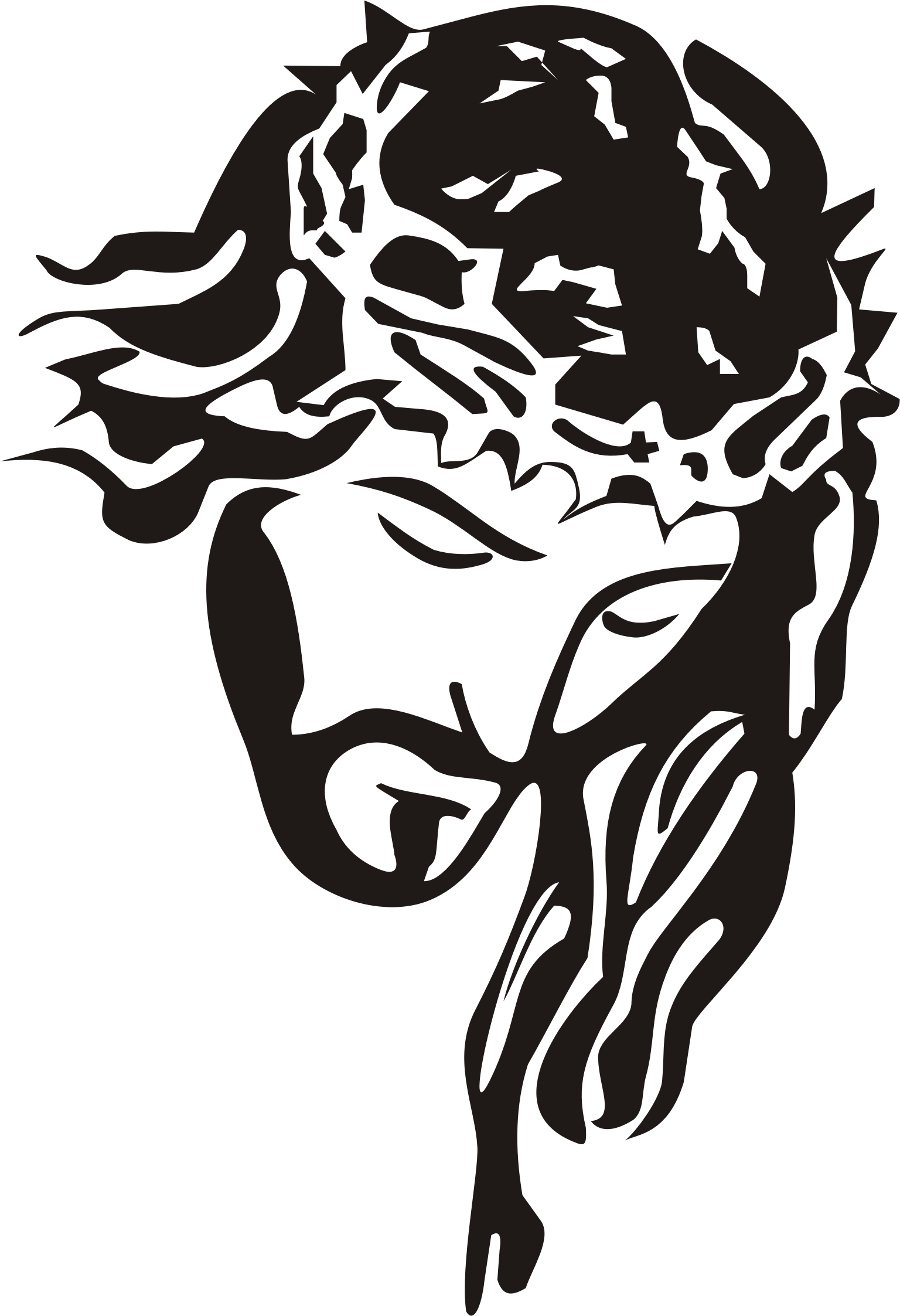 Stencil Christ Jesus Free Photo PNG PNG Image