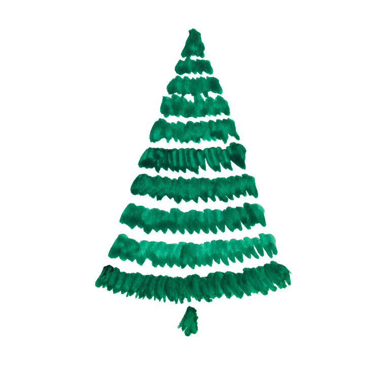 Watercolor Tree Christmas Free Clipart HQ PNG Image