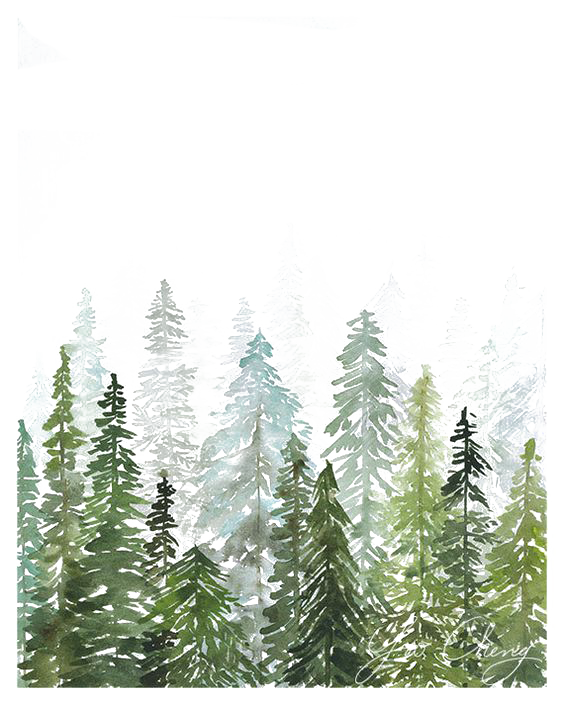 Watercolor Tree Christmas Free Transparent Image HQ PNG Image