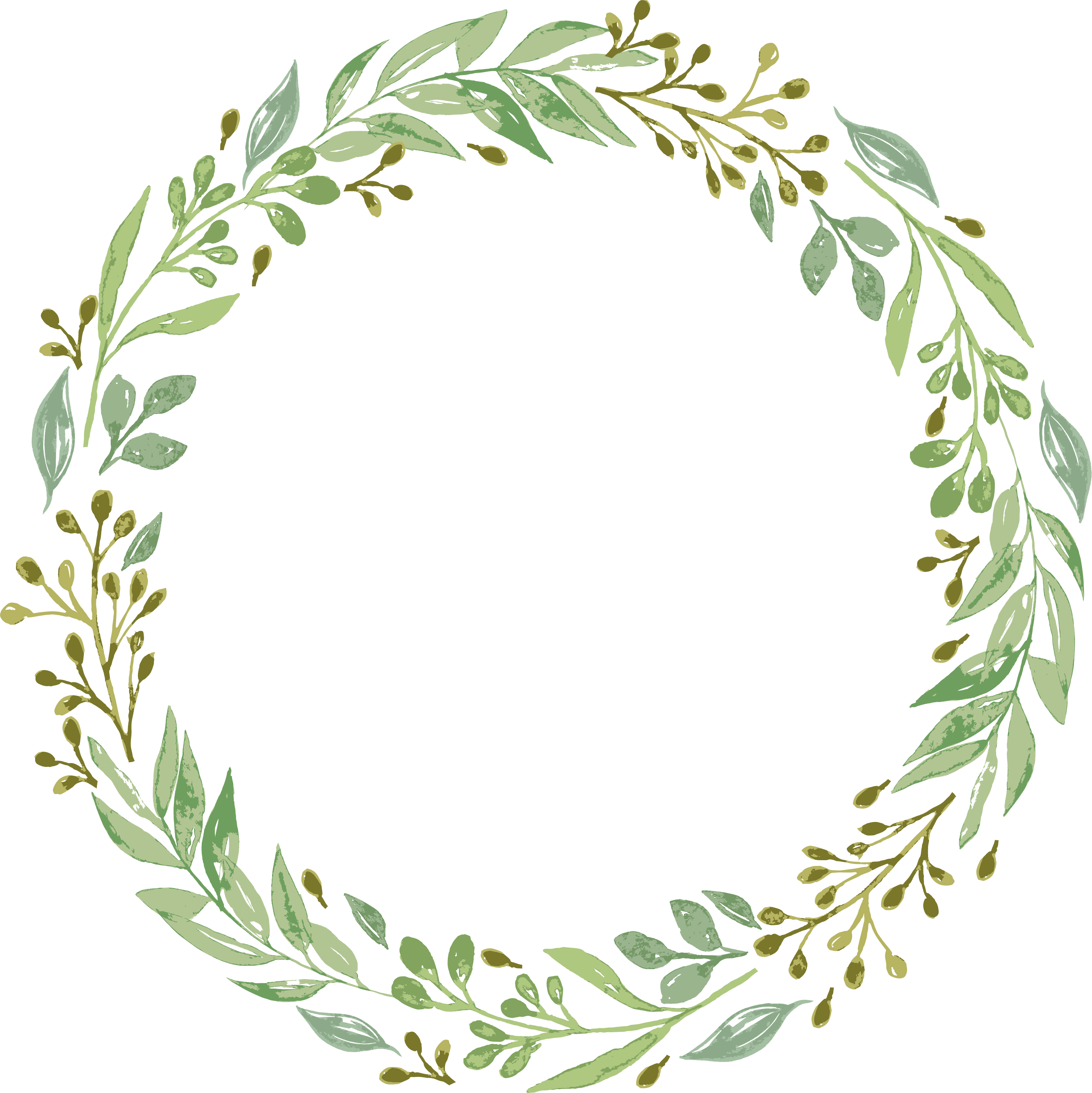 Watercolor Photos Wreath Christmas Free PNG HQ PNG Image