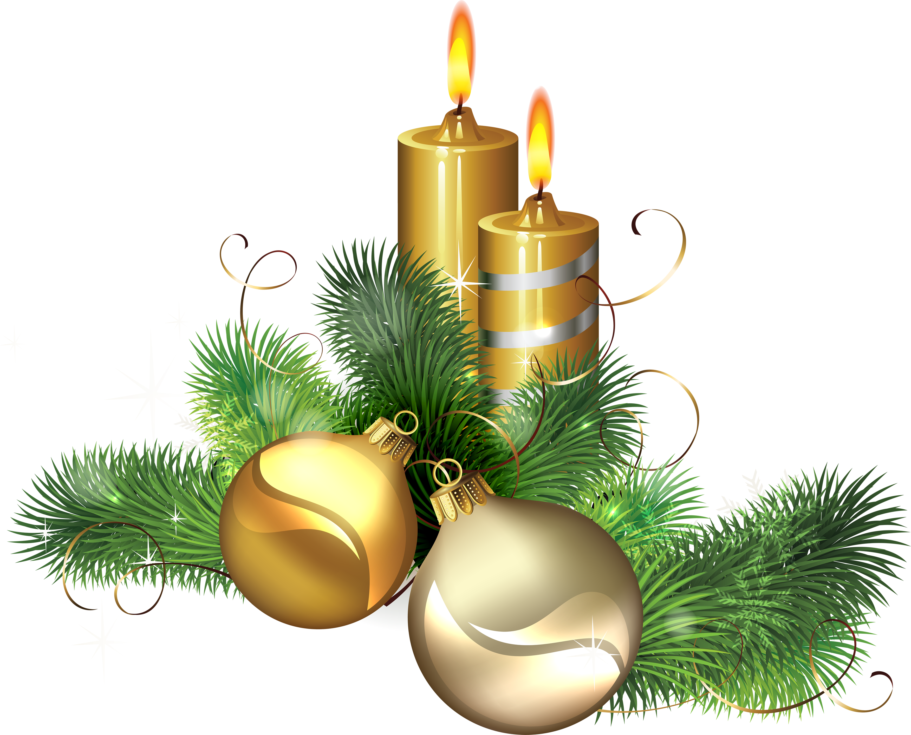 Candle Christmas Gold PNG Free Photo PNG Image