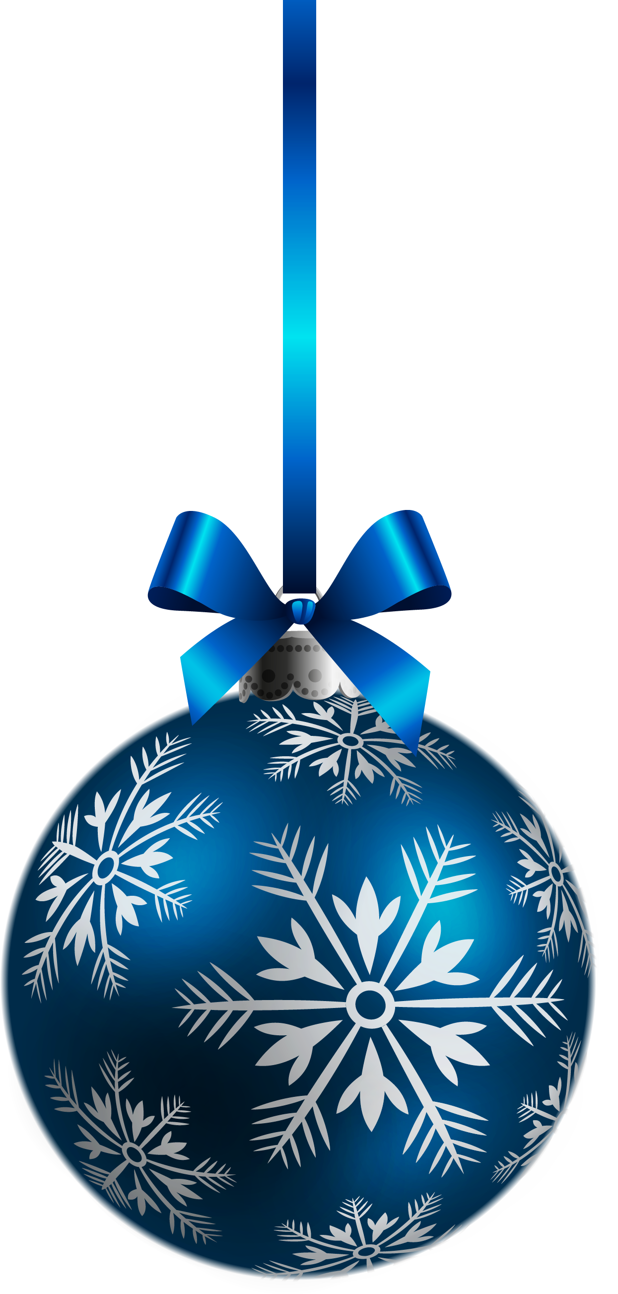 Blue Christmas Bauble Download HQ PNG Image