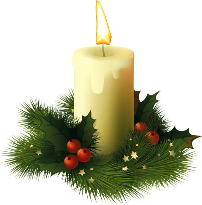 Candle Christmas Free Clipart HQ PNG Image