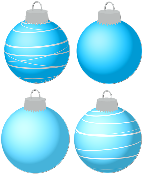 Blue Picture Christmas Bauble HQ Image Free PNG Image