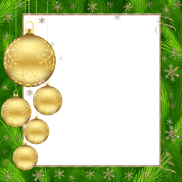 Frame Green Christmas Download HQ PNG Image
