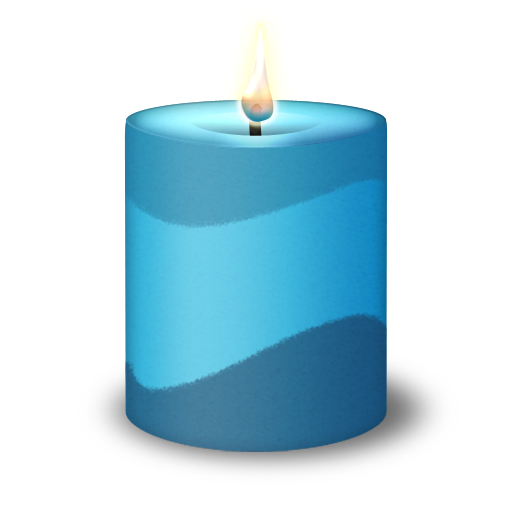 Blue Candle Christmas Free Clipart HD PNG Image
