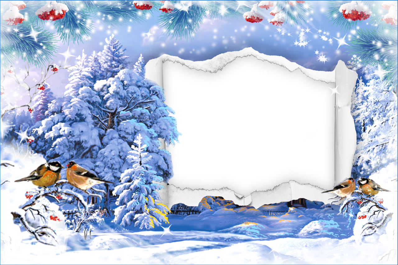 Blue Frame Christmas Free PNG HQ PNG Image