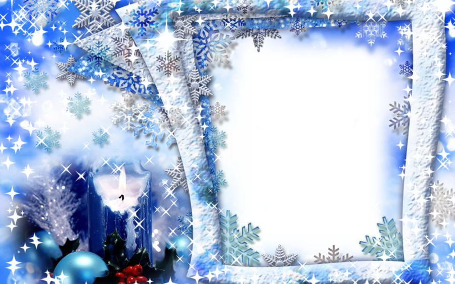 Blue Frame Christmas PNG Download Free PNG Image