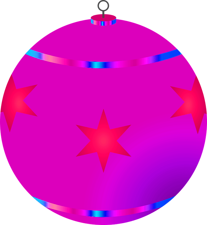Purple Christmas Ornaments Free Clipart HD PNG Image