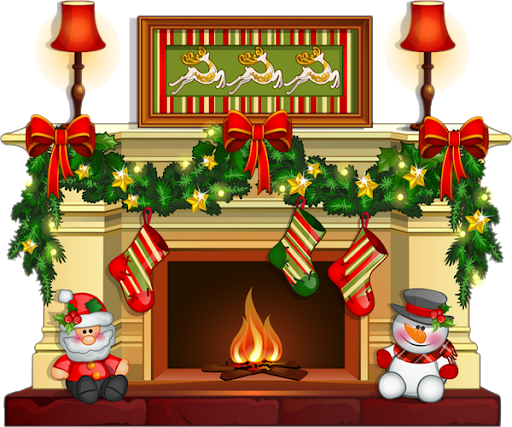 Fireplace Christmas Free Photo PNG Image