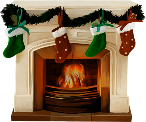 Picture Fireplace Christmas PNG Free Photo PNG Image