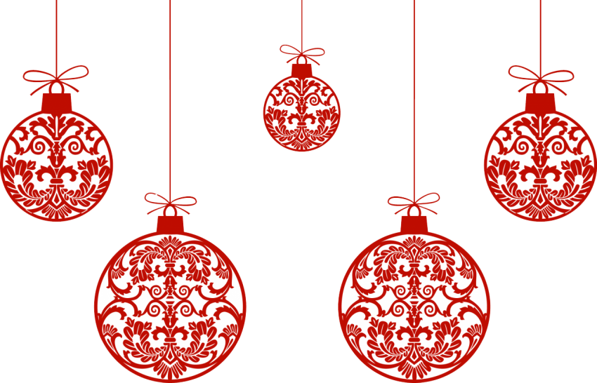 Images Hanging Christmas Red Bauble PNG Image