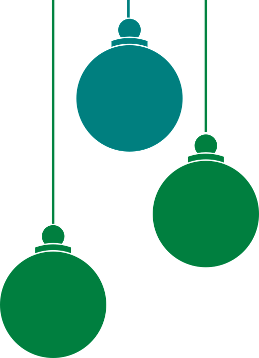 Green Christmas Ornaments PNG Free Photo PNG Image