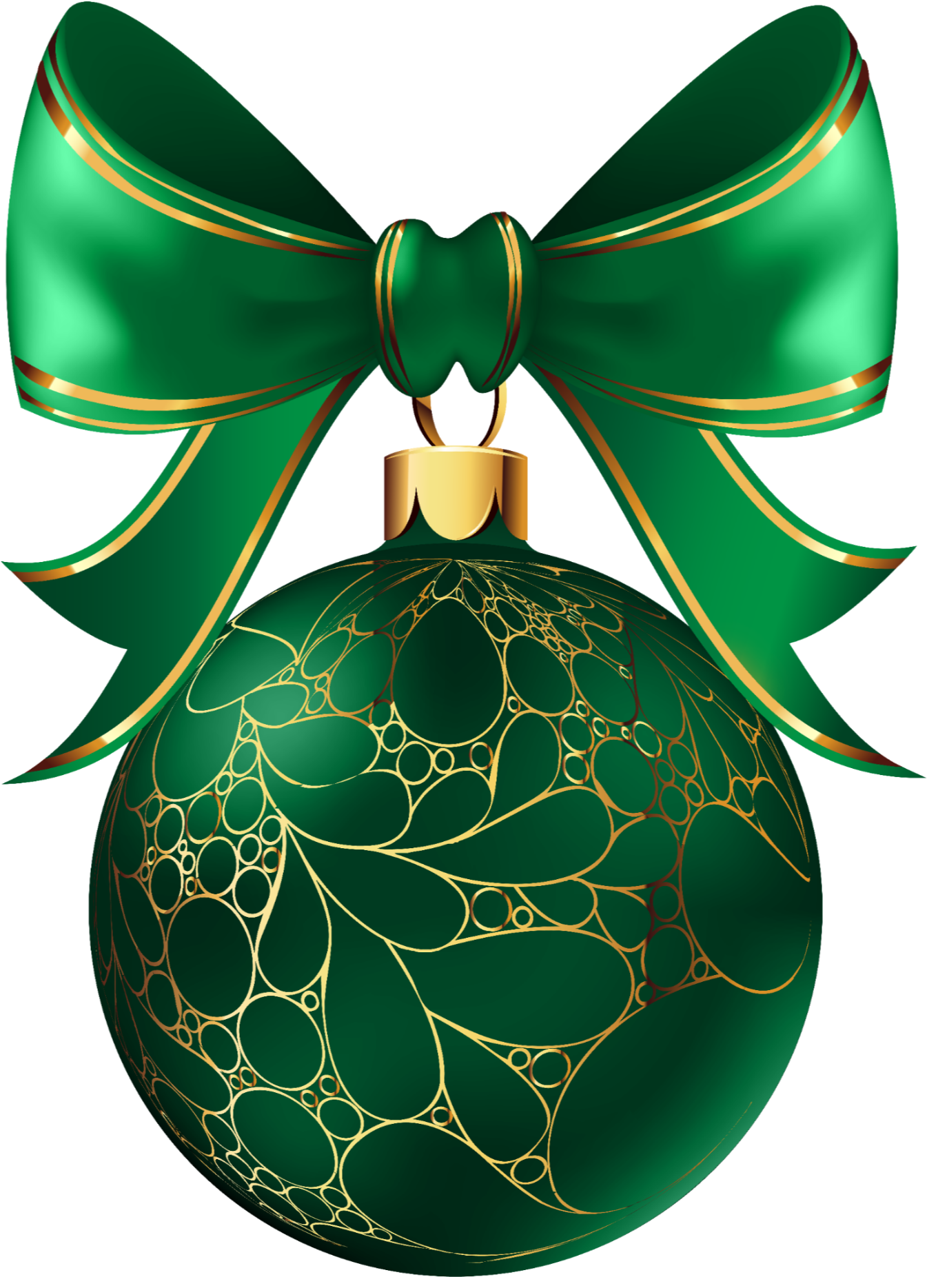 Green Christmas Ornaments Free HD Image PNG Image