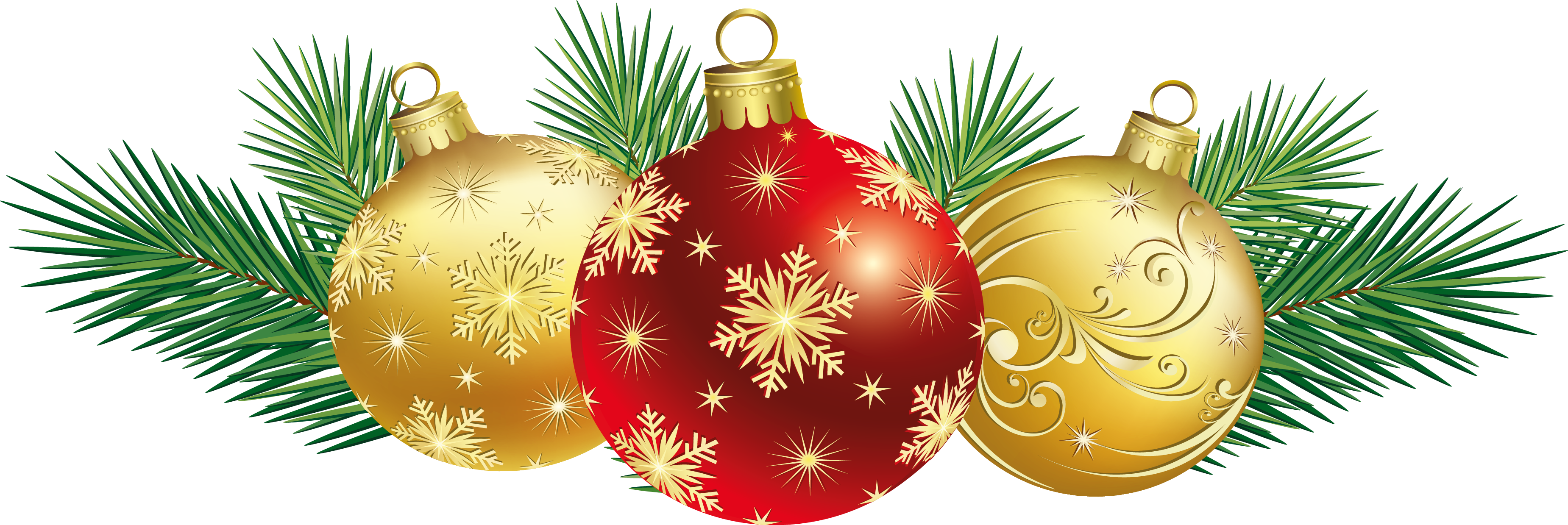 Ornaments Christmas Red Free Clipart HD PNG Image