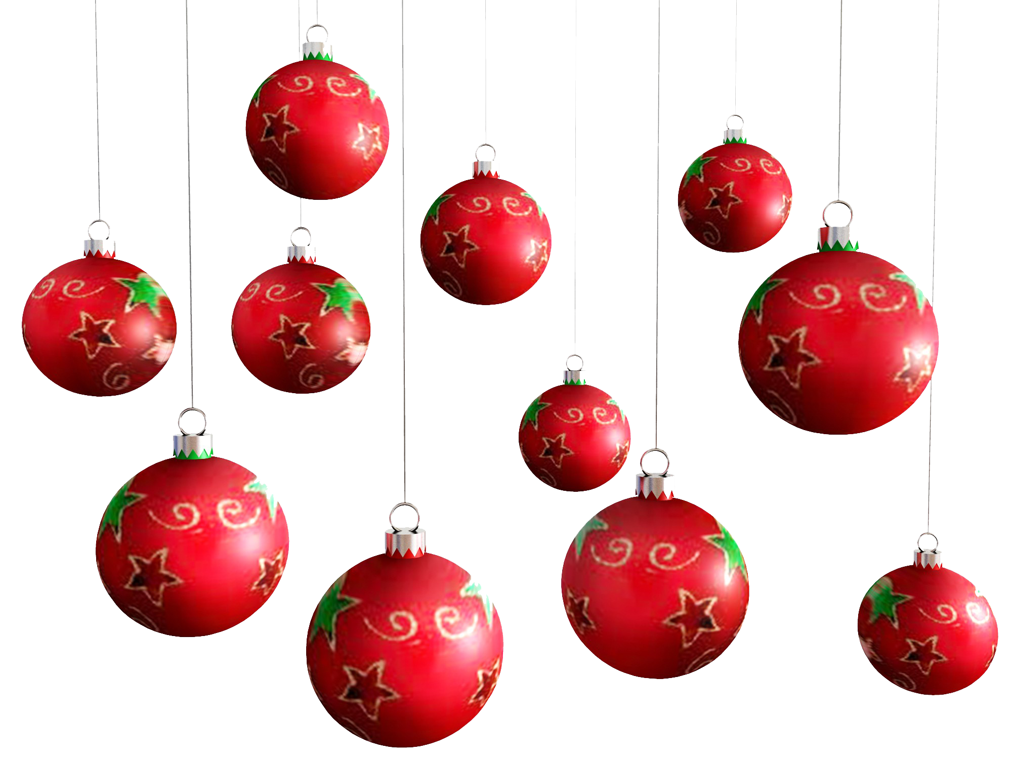 Ornaments Christmas Red HQ Image Free PNG Image