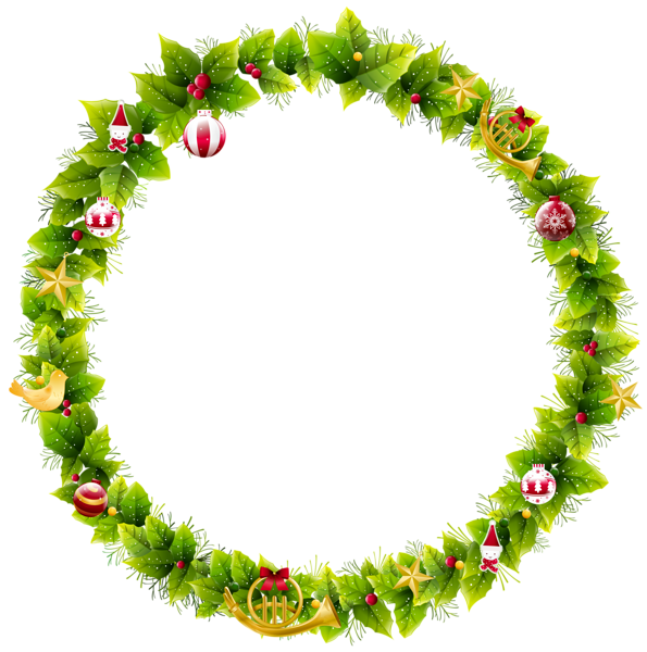 Frame Round Christmas PNG File HD PNG Image