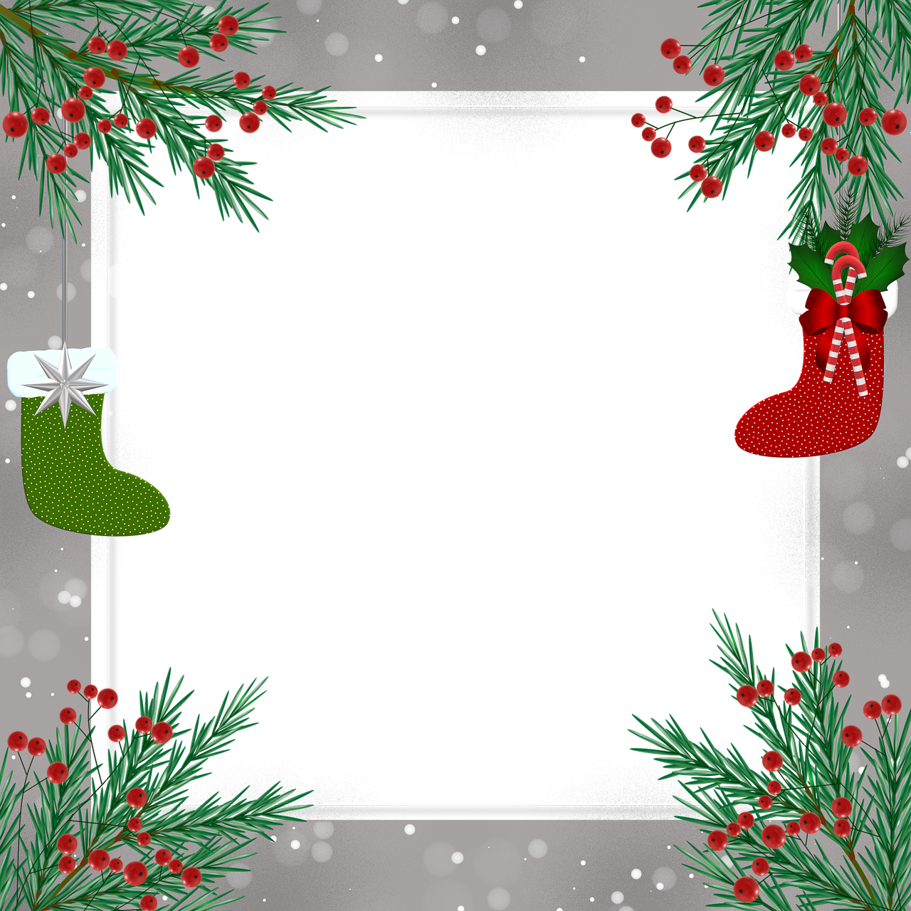 Frame Christmas Ornaments Free Photo PNG Image