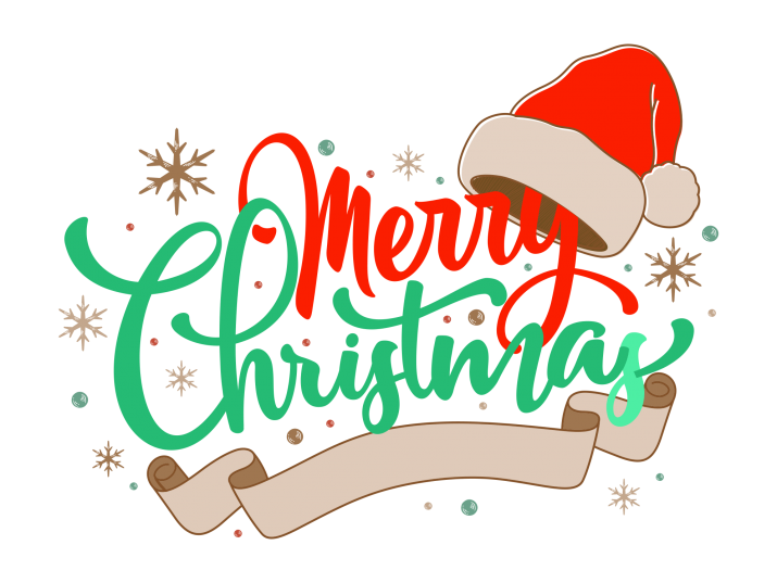 Text Christmas Happy Free Clipart HQ PNG Image