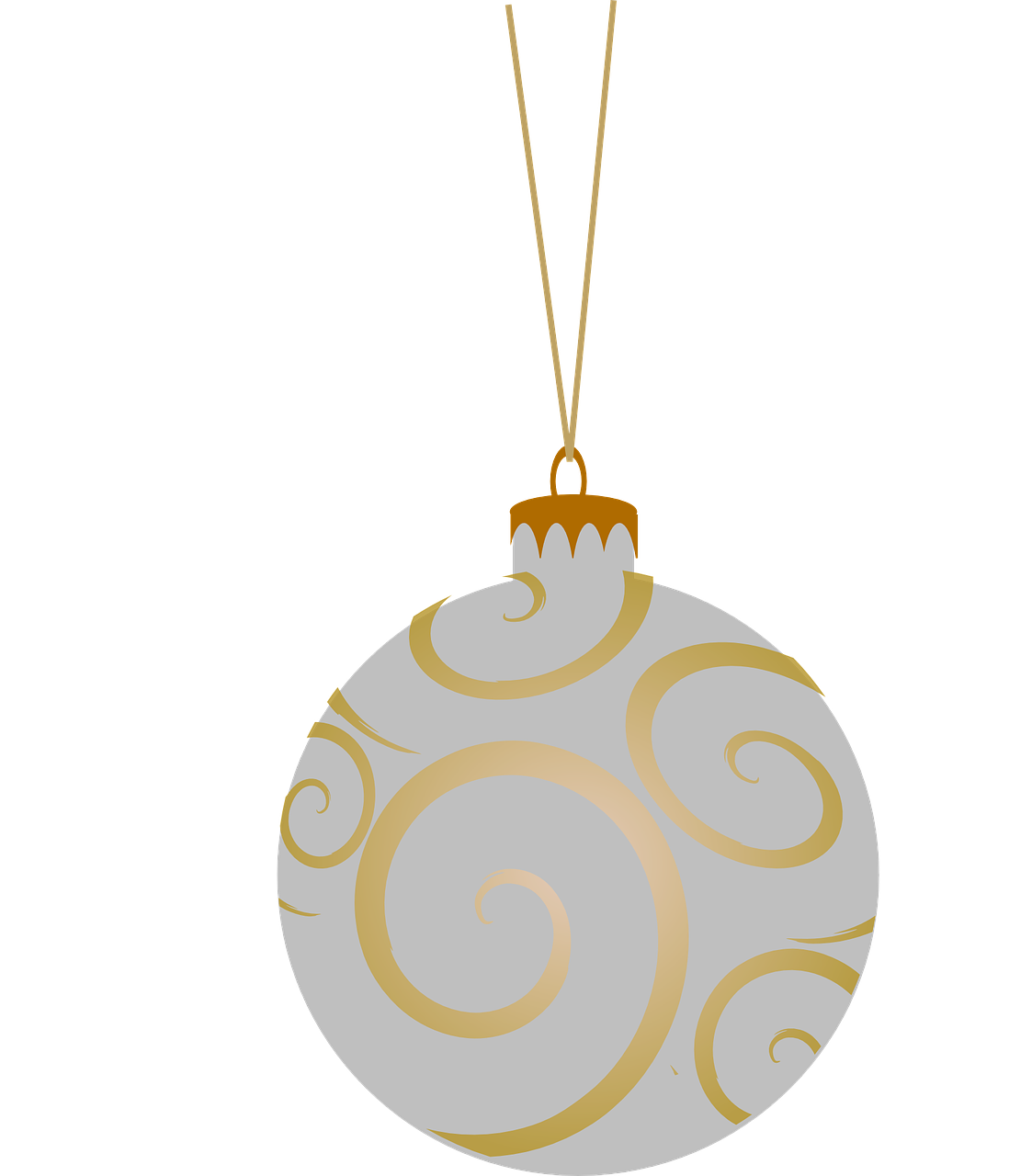 Bauble Silver Christmas Free Transparent Image HD PNG Image
