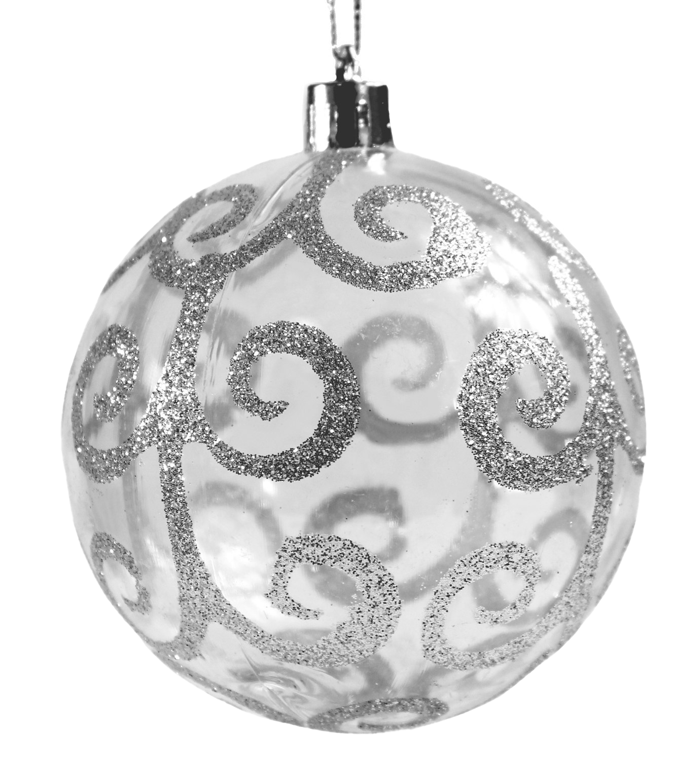 Silver Ornaments Christmas Free Clipart HD PNG Image