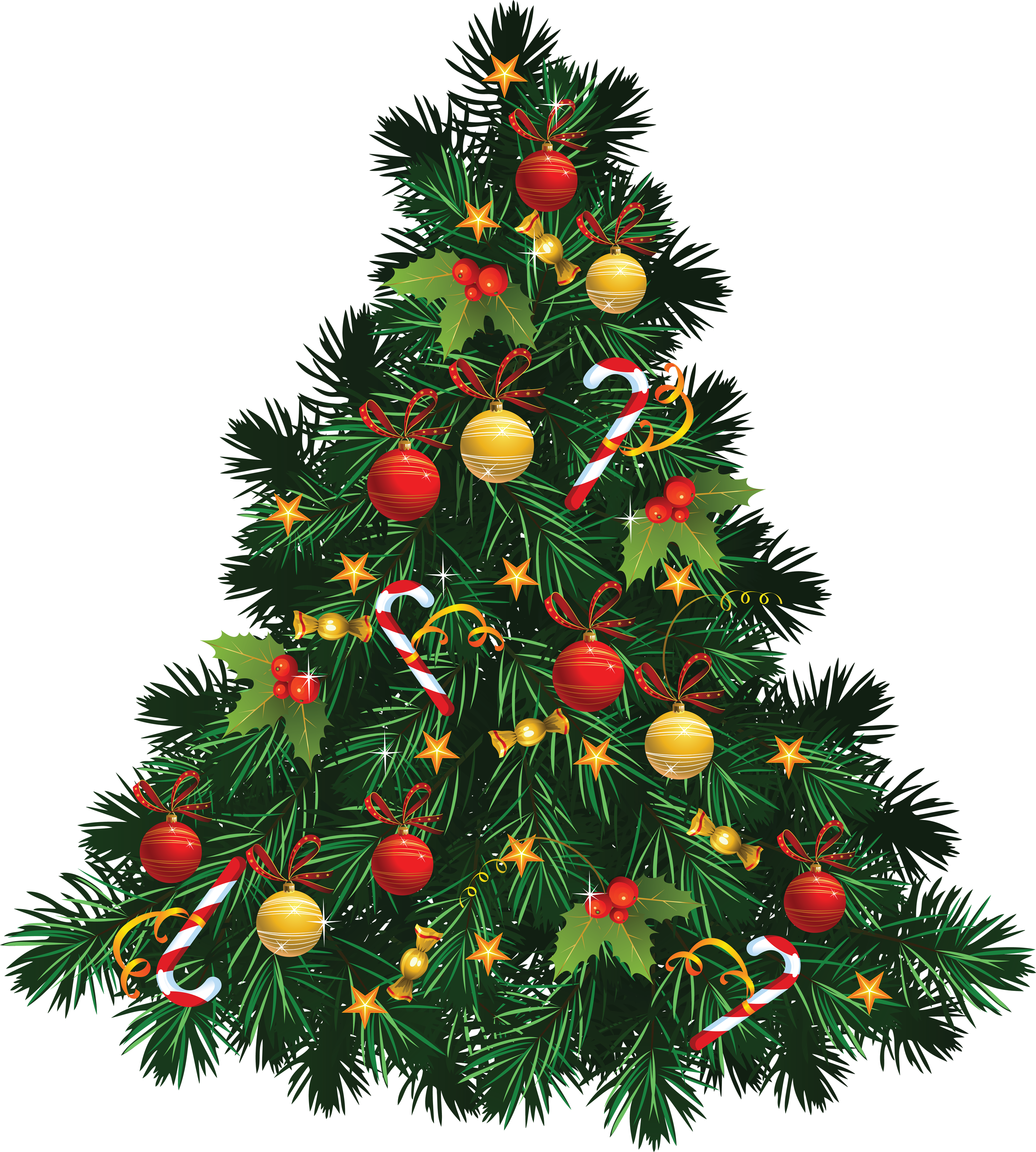 Fir-Tree Christmas Ornaments HD Image Free PNG Image