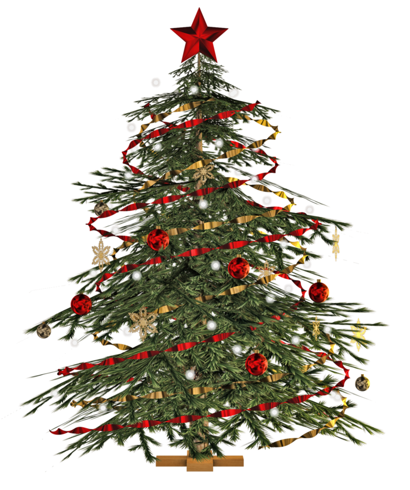 Decorated Fir-Tree Christmas Free Transparent Image HQ PNG Image