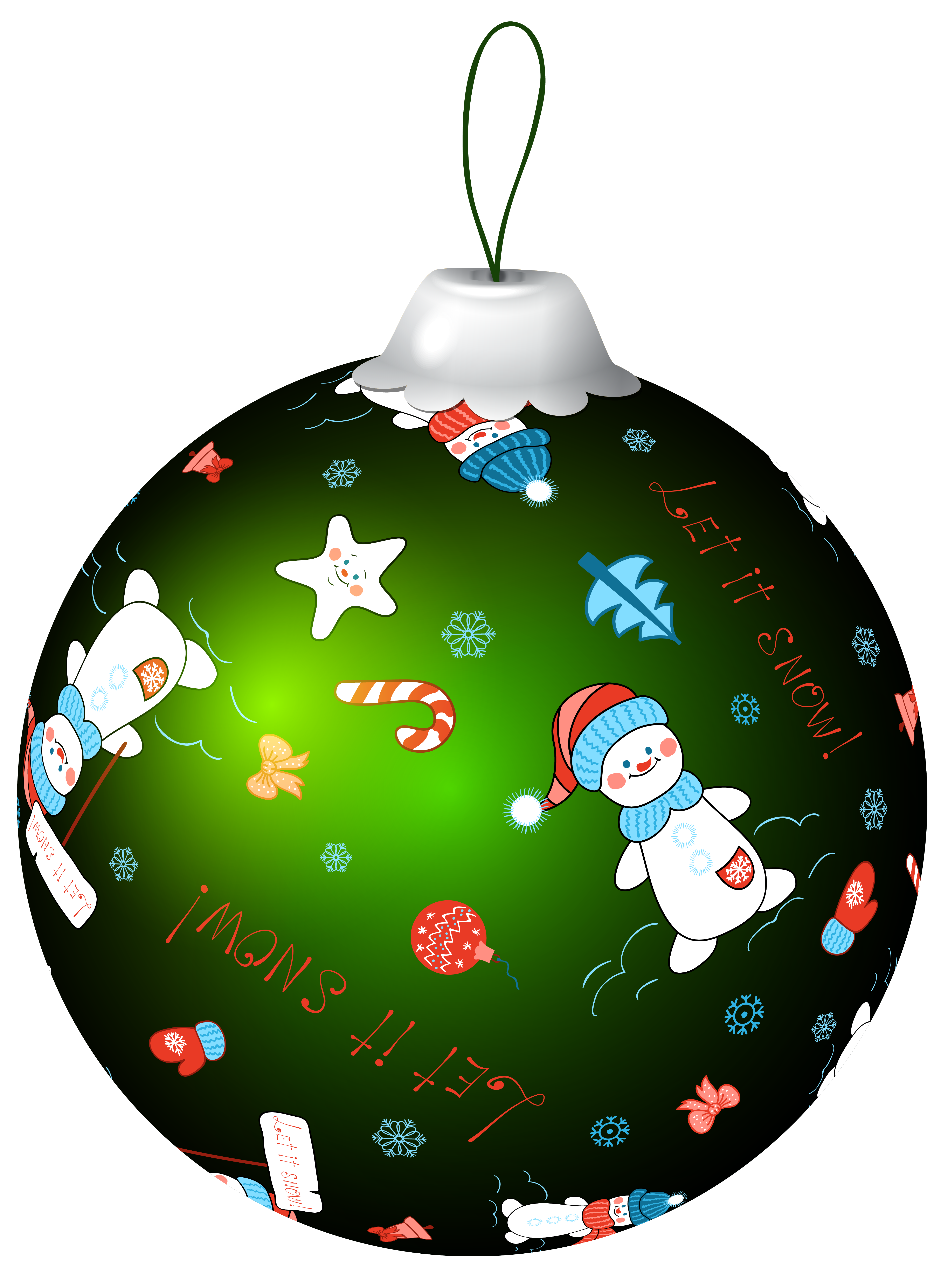 Download Snowman Ball Ornament Decoration Green With