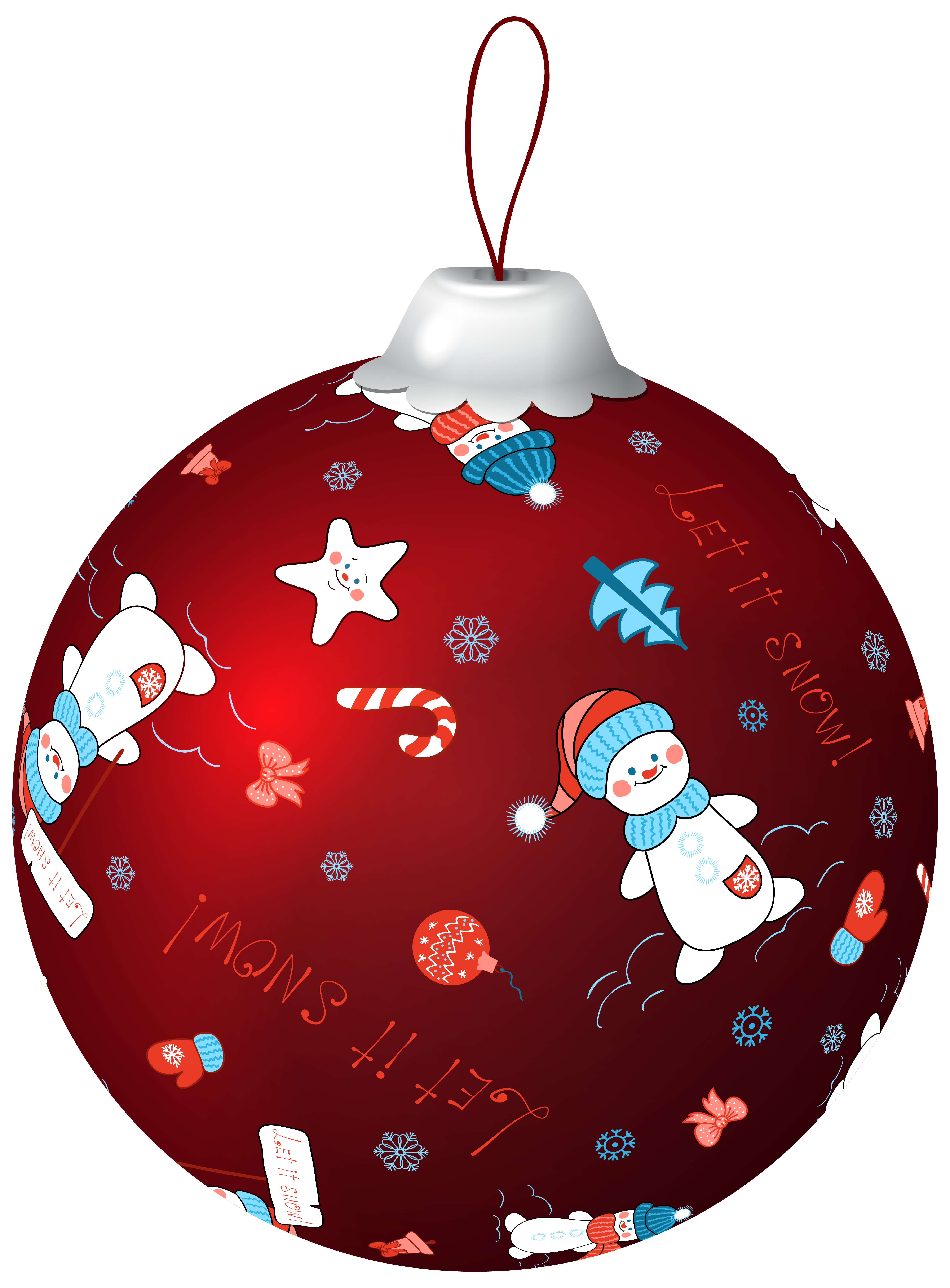 Snowman Ball With Christmas Red Download Free Image PNG Image