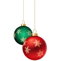 Christmas balls baubles Transparent PNG Image