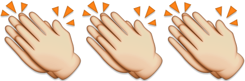 Clapping hands Transparent PNG Image