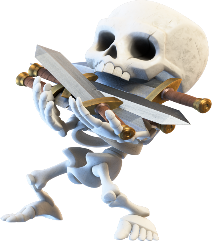 Skeleton Clash Of Figurine Royale Clans Android PNG Image