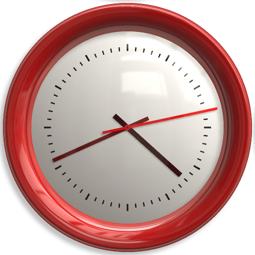Red Wall Clock Png Image PNG Image