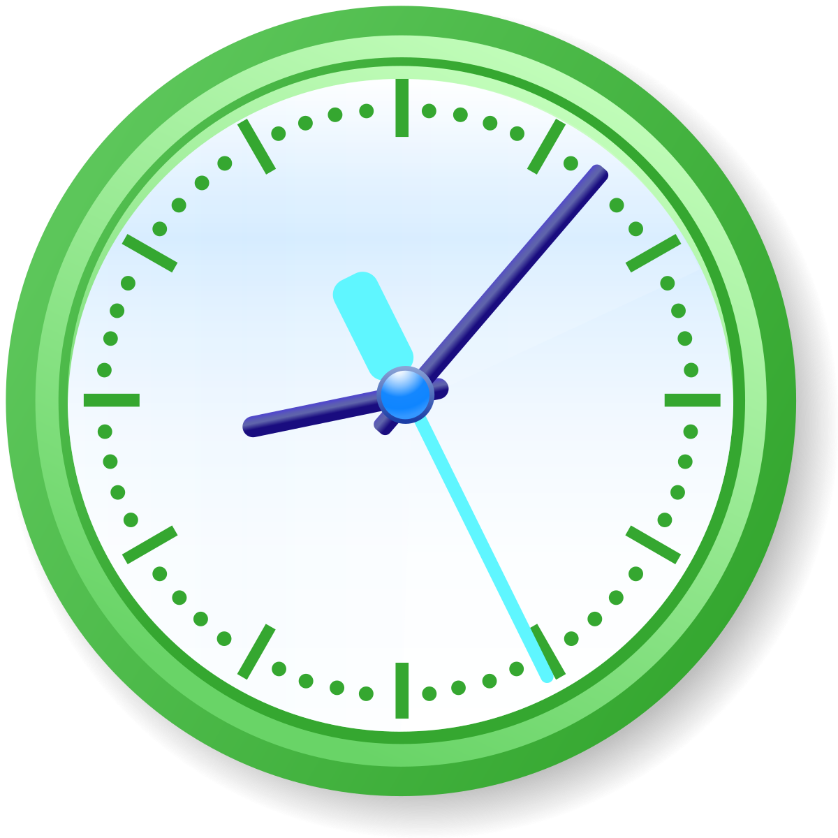 Wall Circle Green Clock Download HQ PNG Image