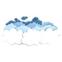 Decorative Vector Clouds Papercutting Pattern Effect Cutting Transparent PNG Image
