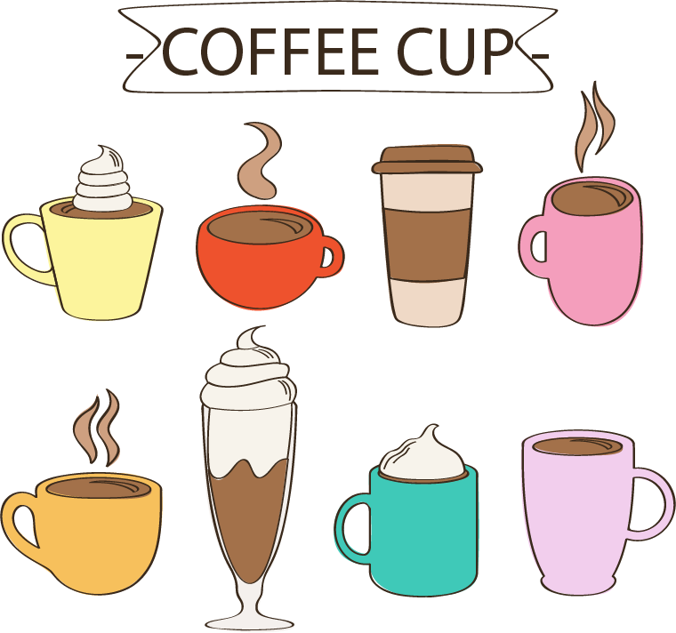 Coffee Cappuccino Tea Material Latte Vector Cafe PNG Image
