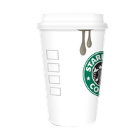 Coffee Cup Material Starbucks White Cafe Original Transparent PNG Image