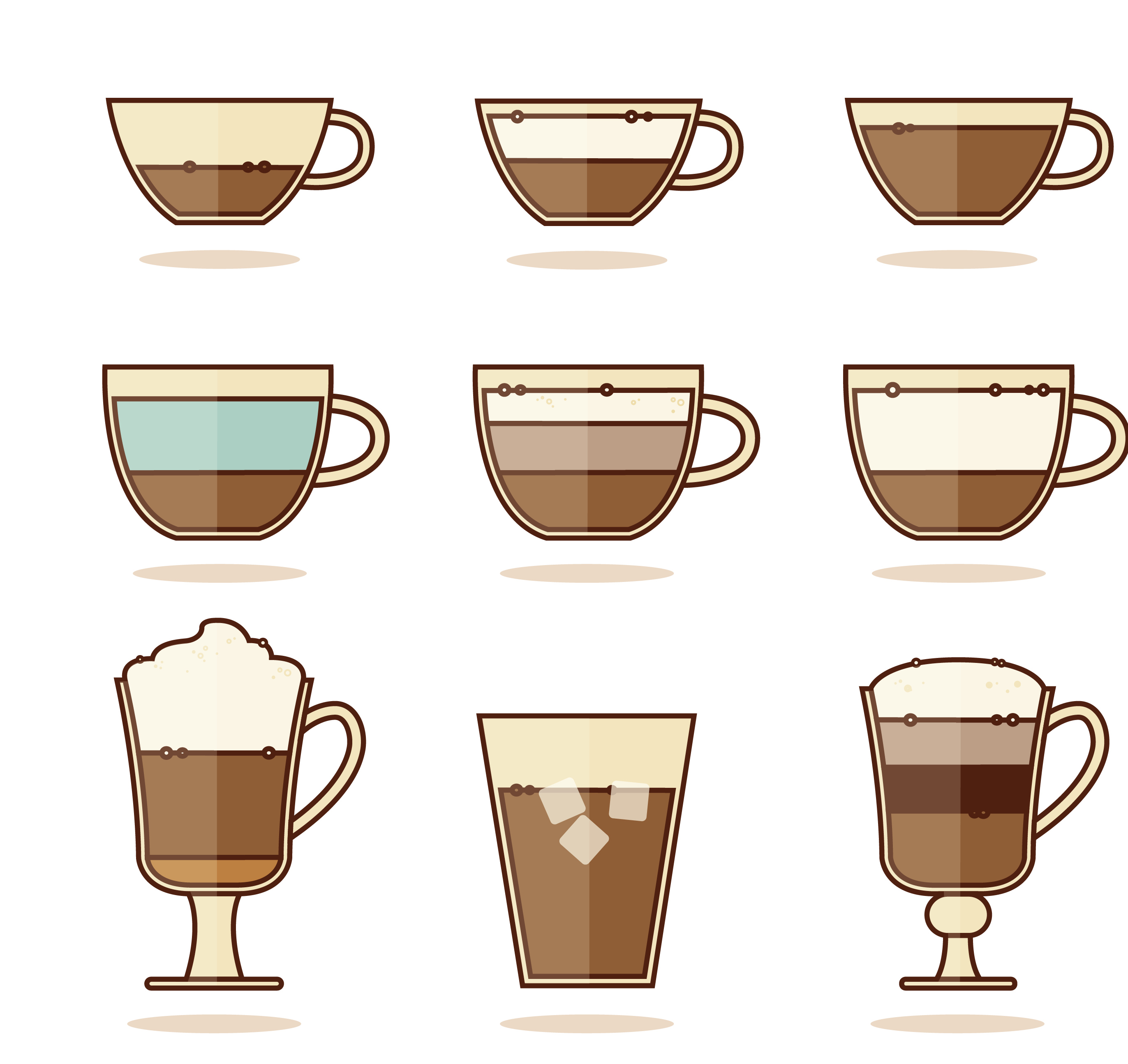 Download Coffee Mugs Cup Tea Iced Espresso Vector HQ PNG ...